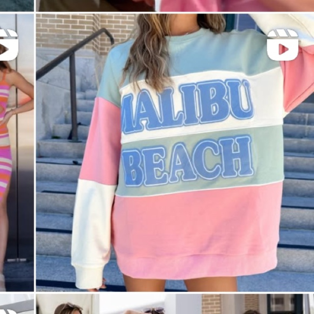 Colorful Crew Neck Sweater M/L